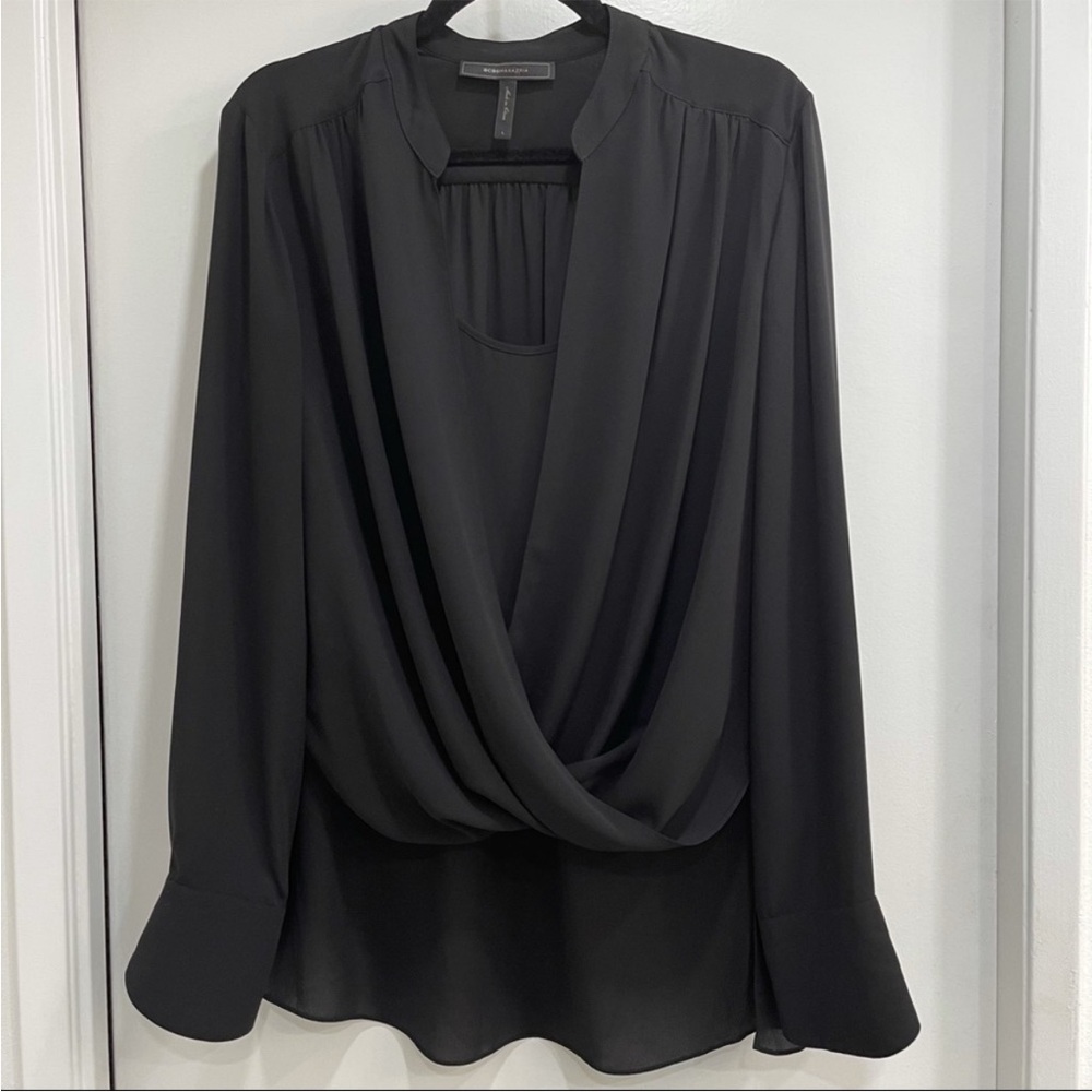 BCBGMaxAzria Elegant Black Blouse Women XS - Picture 1 of 3